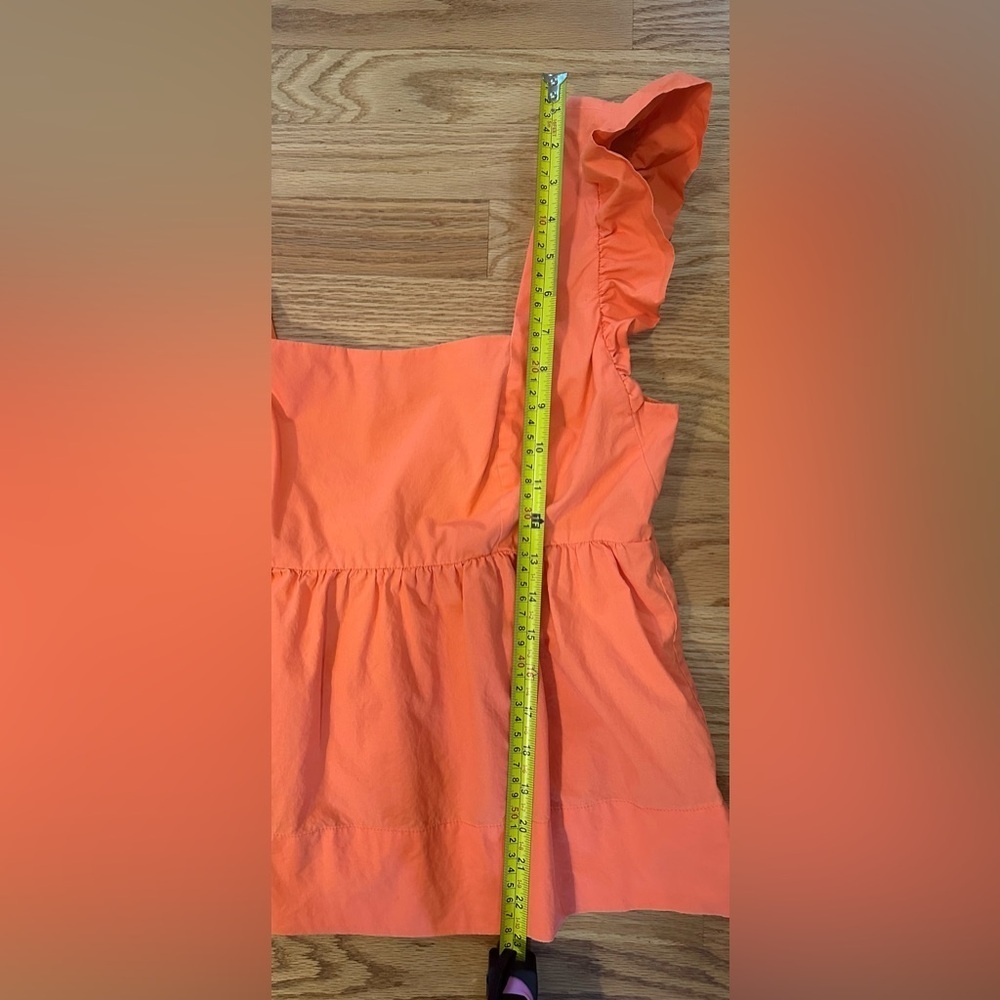 Lily Pulitzer Tiana Babydoll Orange/Coral Fit-and-flare Top Size 6 Lightweight - Picture 6 of 7